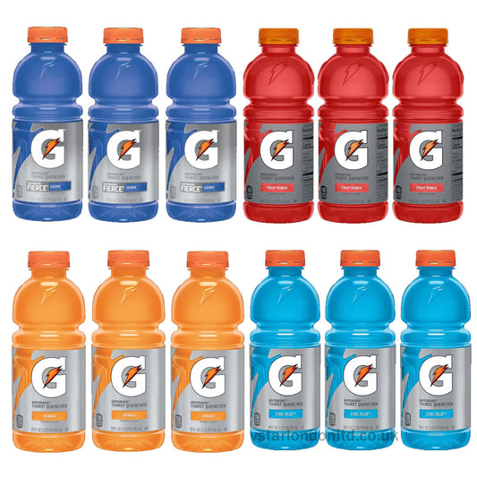 Gatorade Electrolyte Drink – 591ml | 12 or 24 Bottles | Multiple Flavors