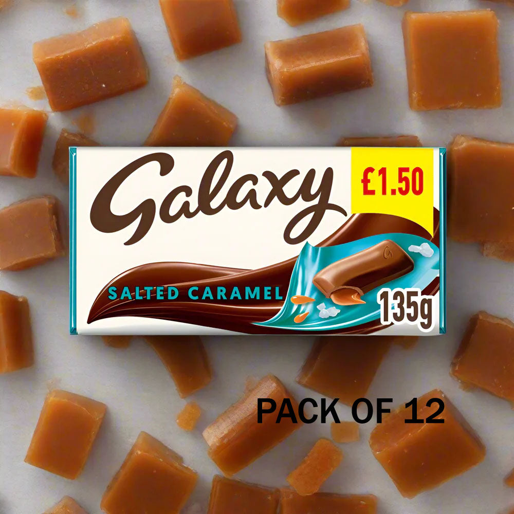 Galaxy Caramel & Milk Chocolate Block Bars – 135g PMP