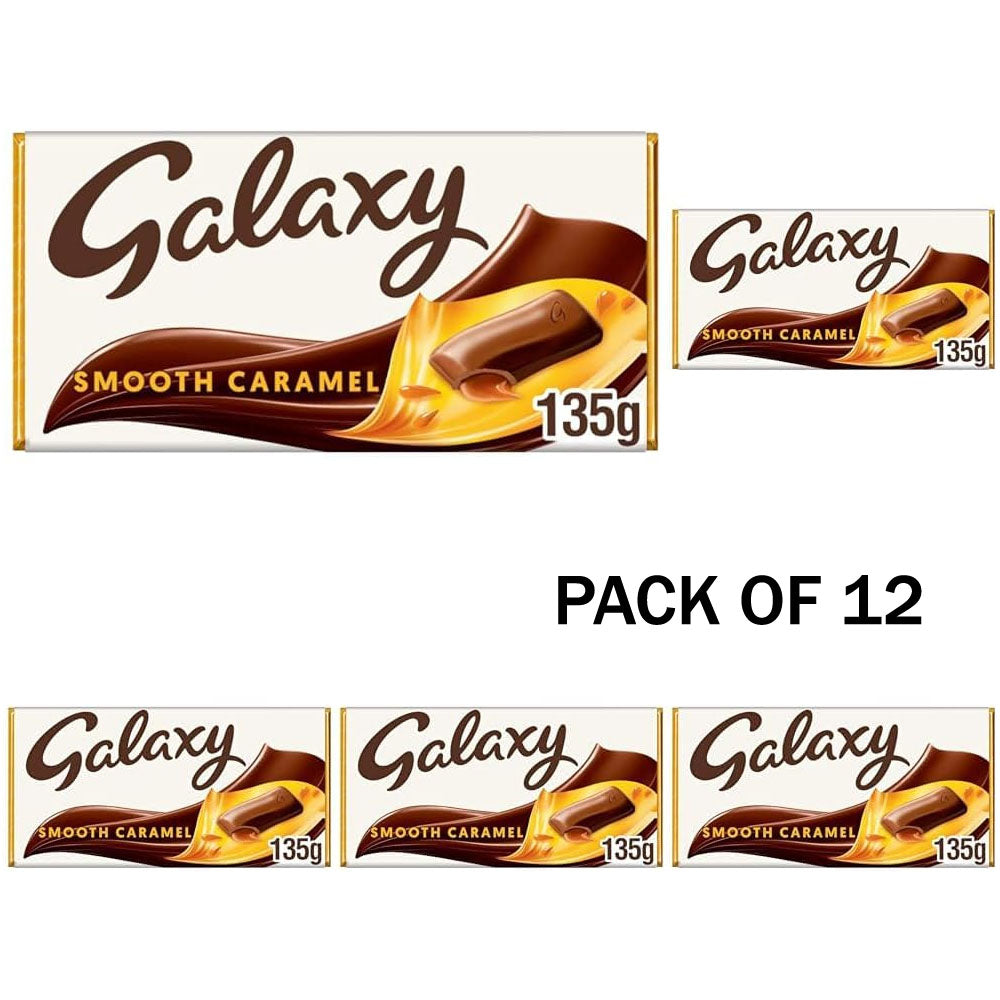 Galaxy Caramel & Milk Chocolate Block Bars – 135g PMP