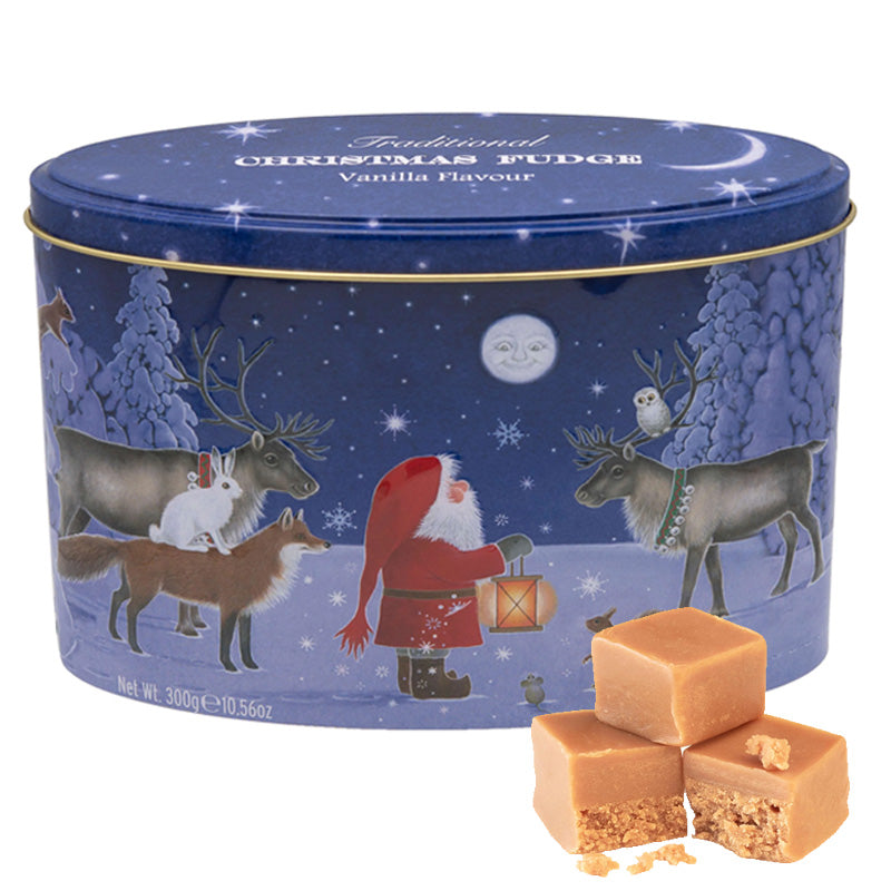 Gardiners Christmas Santa & Moon Vanilla Fudge Oval Tin 300g