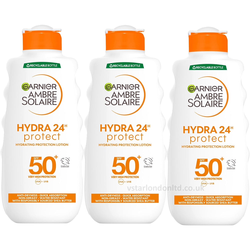 Garnier Ambre Solaire Hydra 24H Protect Lotion SPF50 3 x 200ml