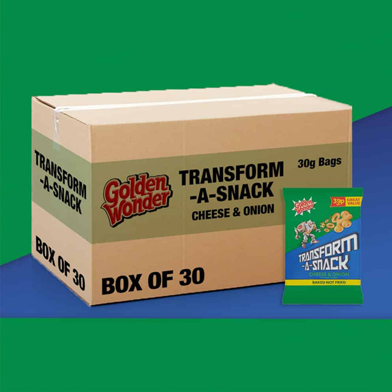 Golden Wonder Transform-A-Snack Cheese & Onion 27g PMP (15 & 30 Packs)
