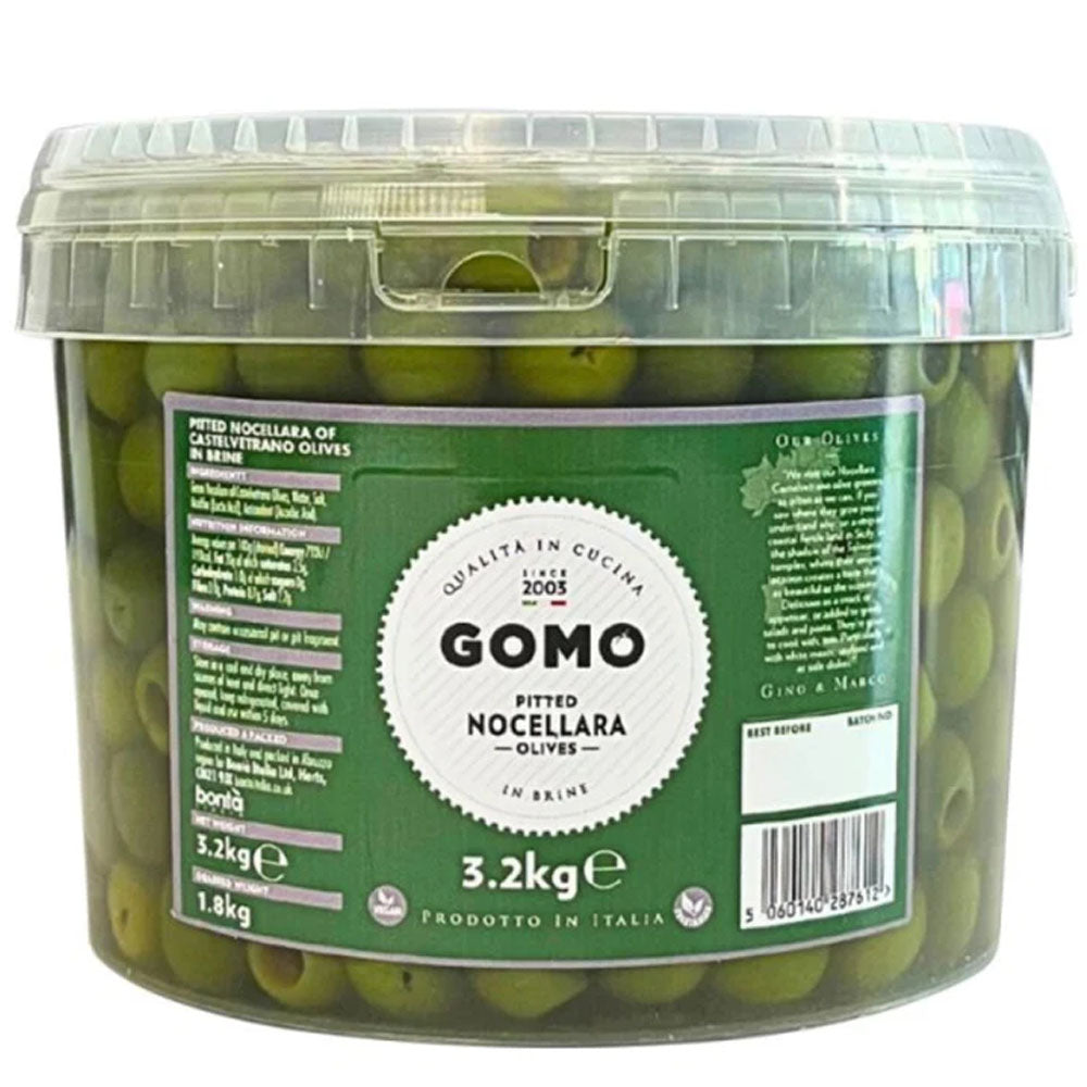 Gomo Pitted Nocellara Olives in Brine 3.2kg