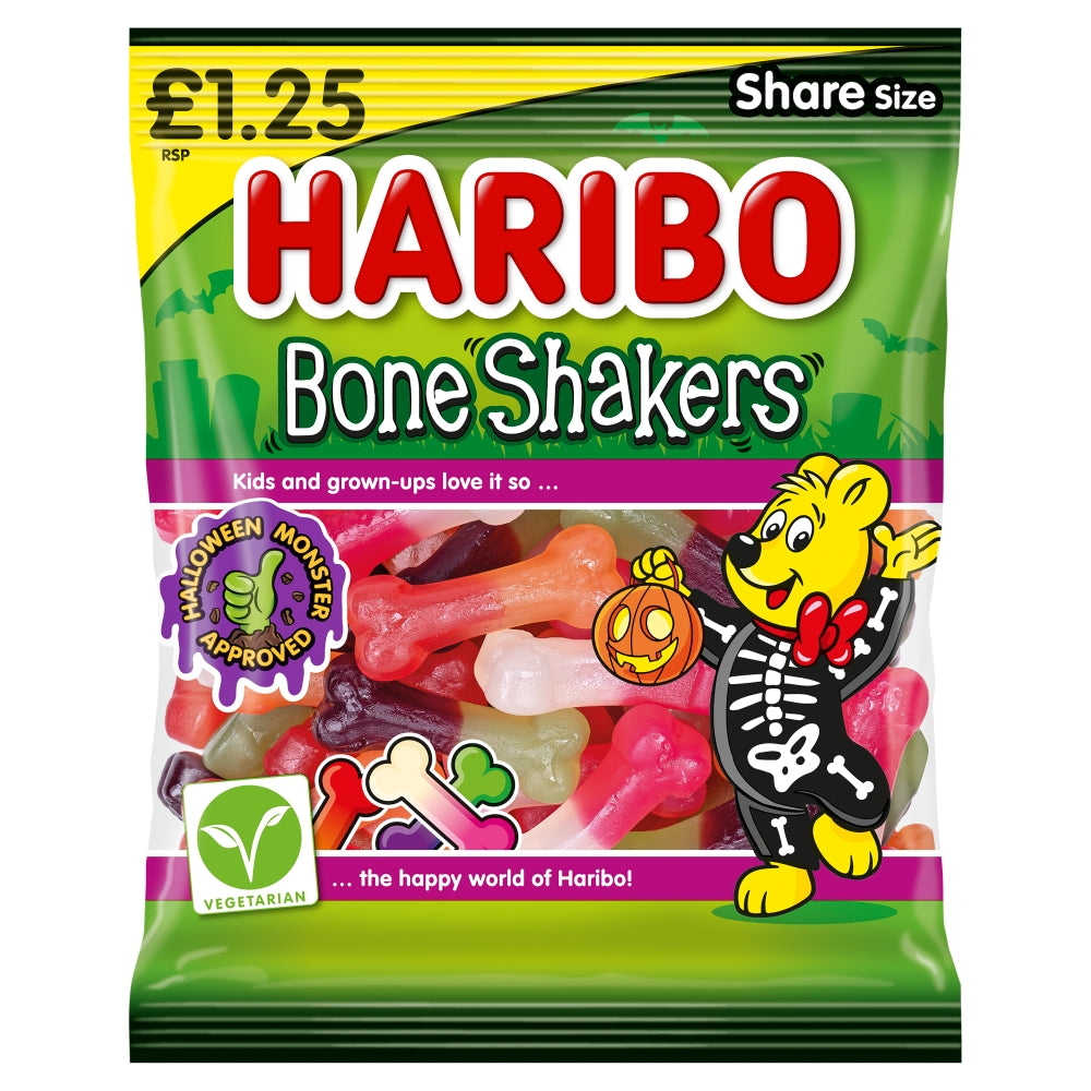 Haribo Bone Shakers Halloween Gums 140g PMP (Box of 12)