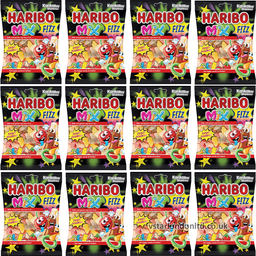 Haribo Halal Fizzy Mix 70g (12 & 24 Bags)
