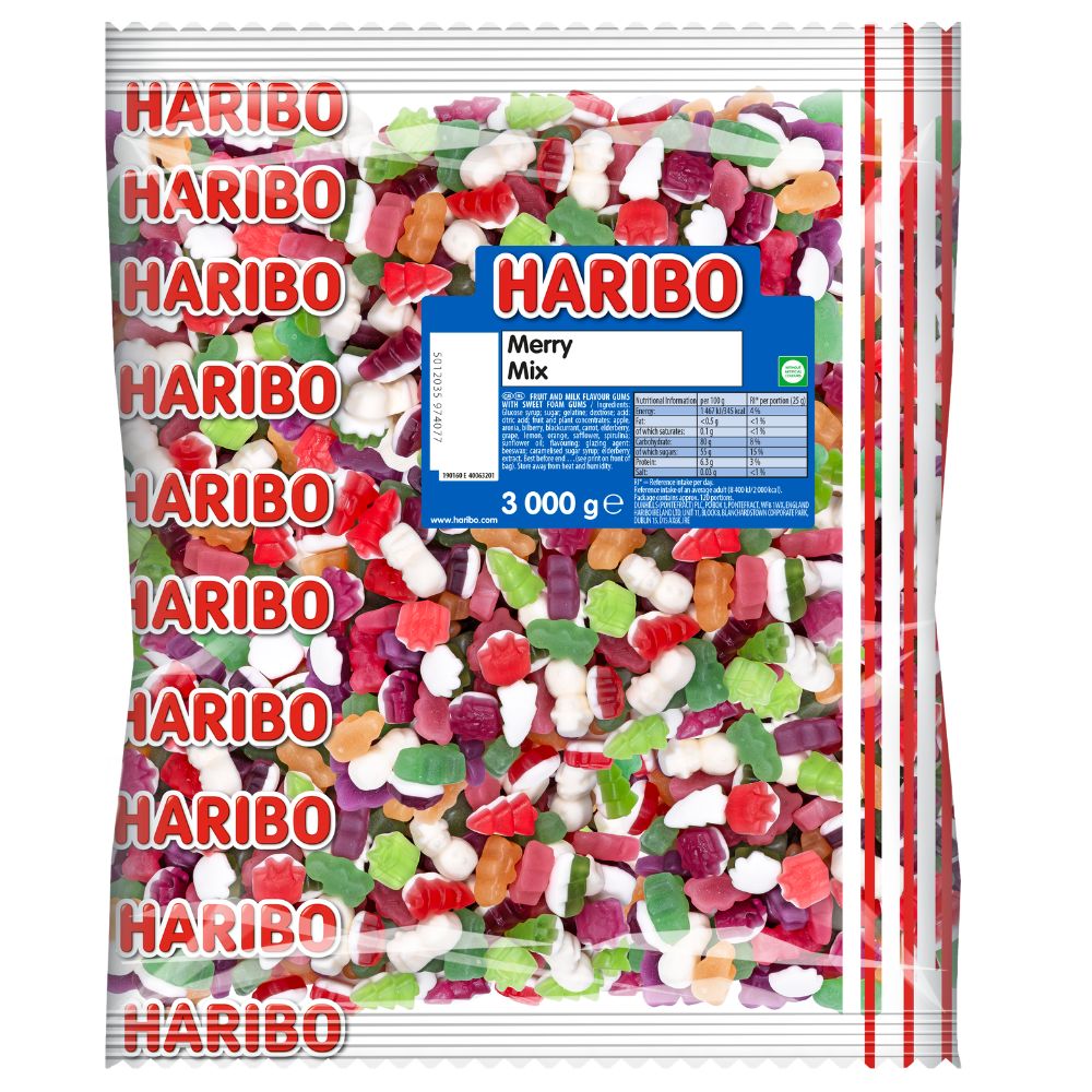 Haribo Merry Mix Limited Edition Christmas Sweets (1kg - 3kg)