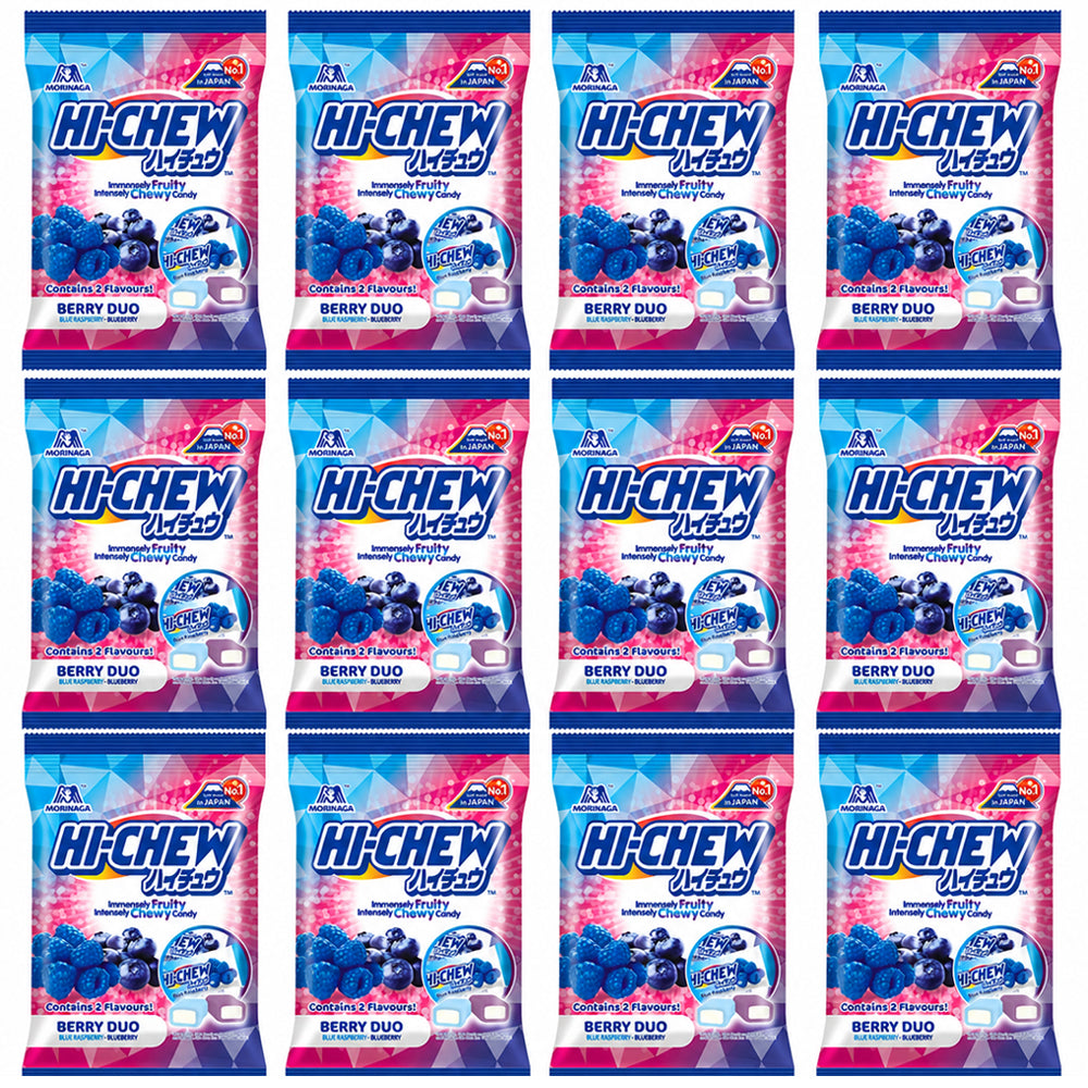 Hi-Chew Berry Mix Chewy Sweets 80g – Blueberry & Blue Raspberry (6 or 12 Bags)