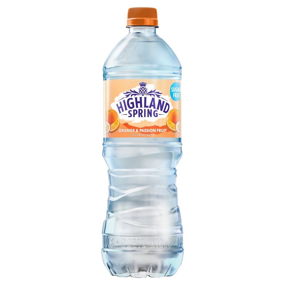 Highland Spring Orange & Passion Fruit Still Water 750ml (12 Pack) Sugar Free