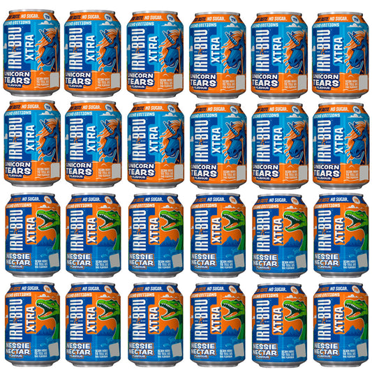 Irn-Bru Xtra Limited Edition Flavours – Unicorn Tears & Nessie Nectar (330ml)