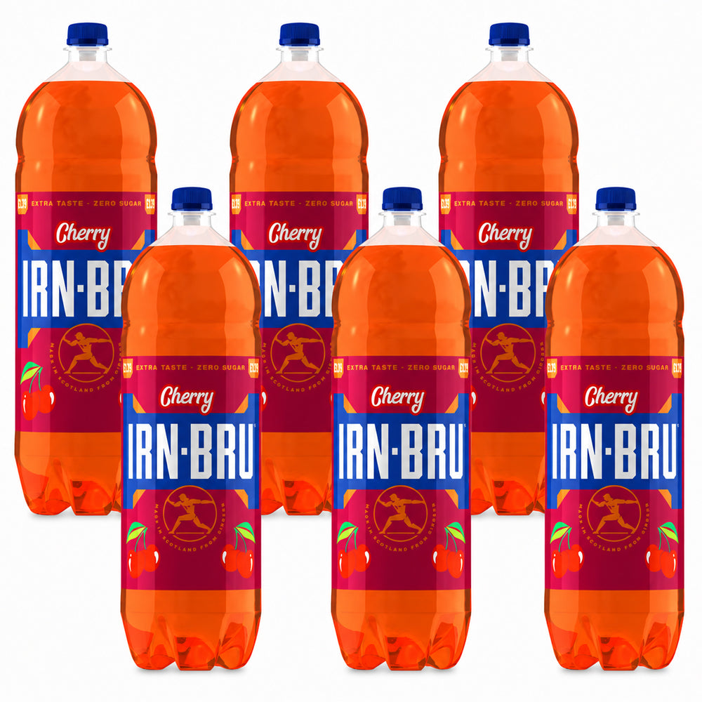 Irn-Bru Cherry Zero Sugar 2 Litre Sparkling Soft Drink (Case of 6)