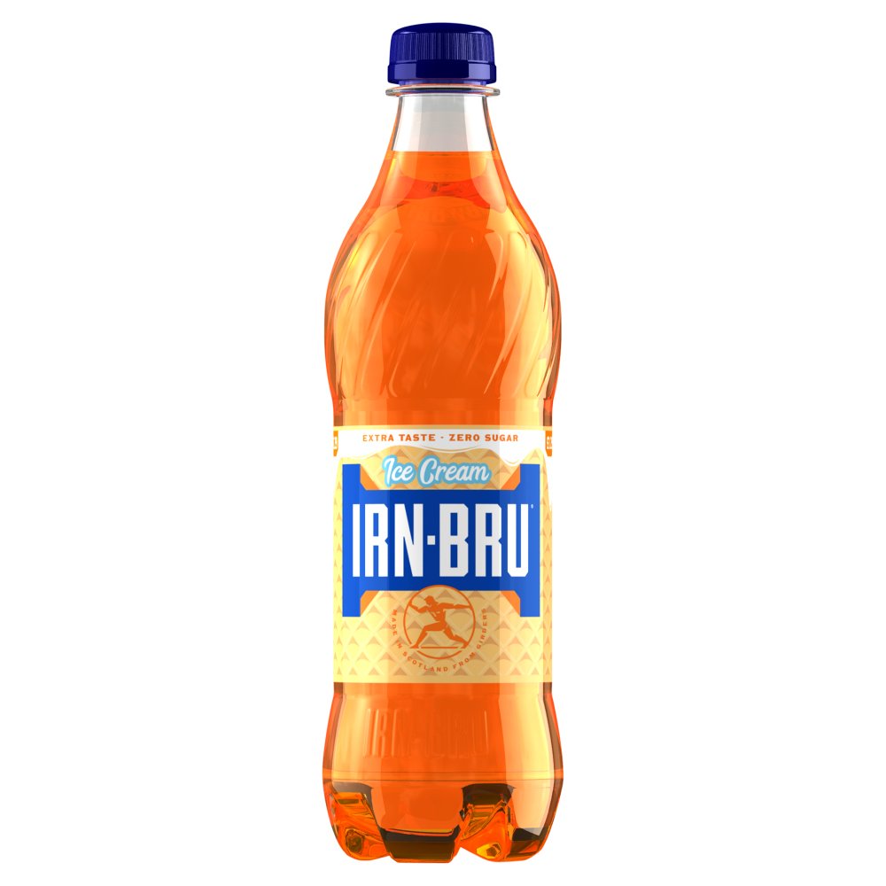 Irn-Bru Xtra Ice Cream Flavour 500ml PMP (Case of 12) Zero Sugar Soft Drink