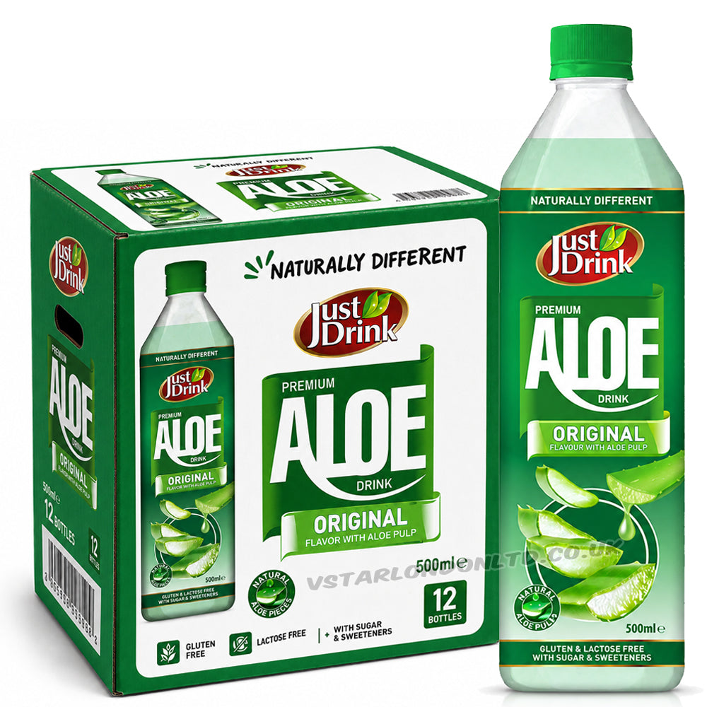 Just Drink Premium Natural Aloe Drink 500ml (Case of 12)