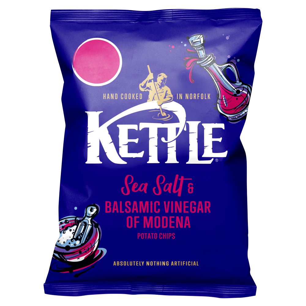 Kettle Sea Salt & Balsamic Vinegar of Modena Chips 80g (Box of 12)