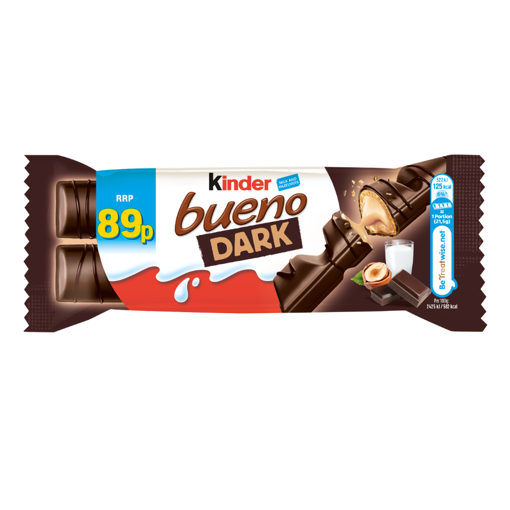 Kinder Bueno Dark Chocolate 43g 89p PMP (Box of 30)