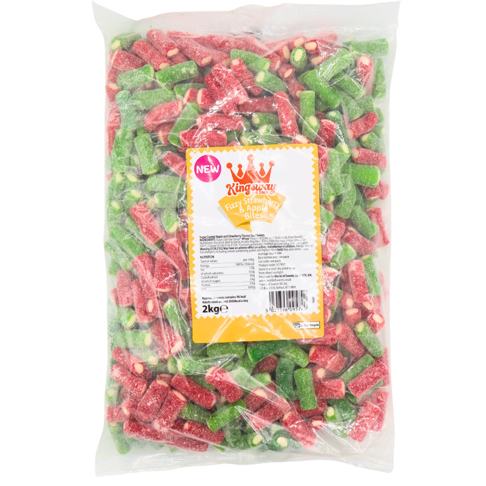 Kingsway Fizzy Strawberry & Apple Bites 2kg Bulk Bag
