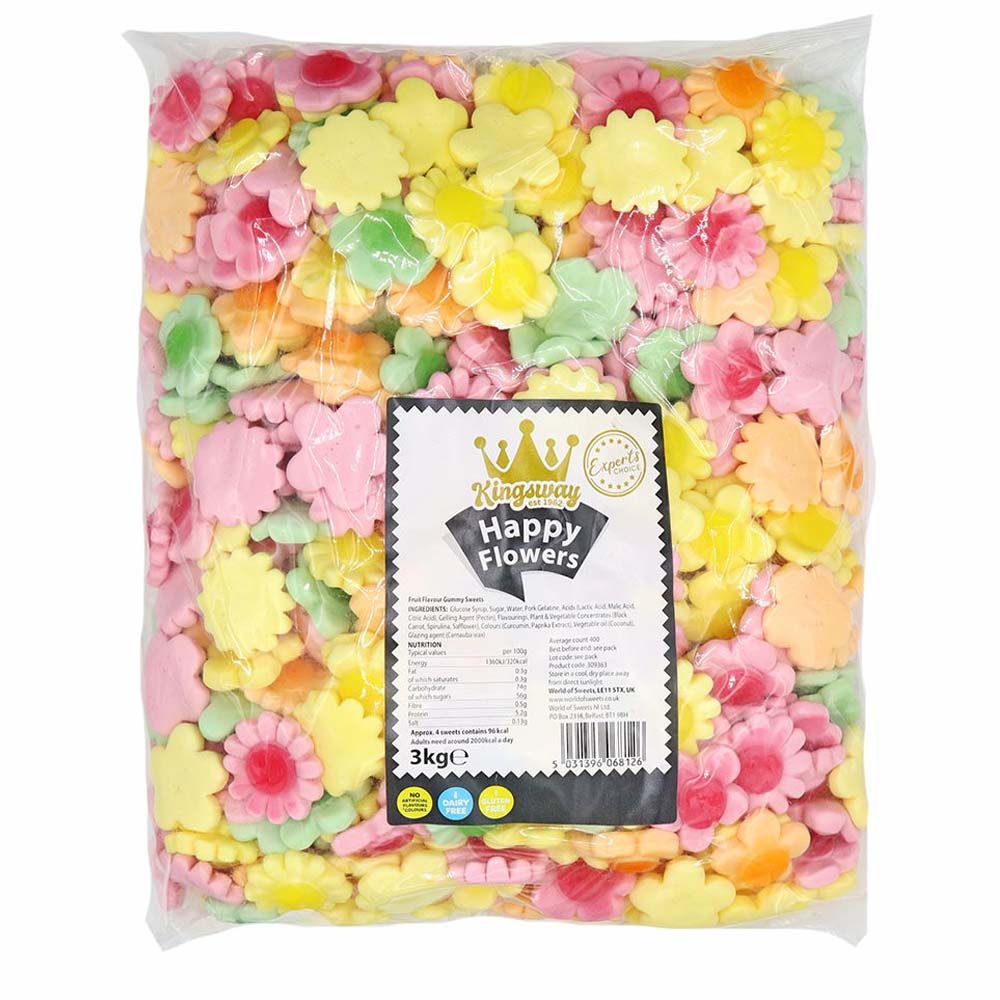 Kingsway Happy Flowers – 3kg Fruit Flavour Gummy Sweets