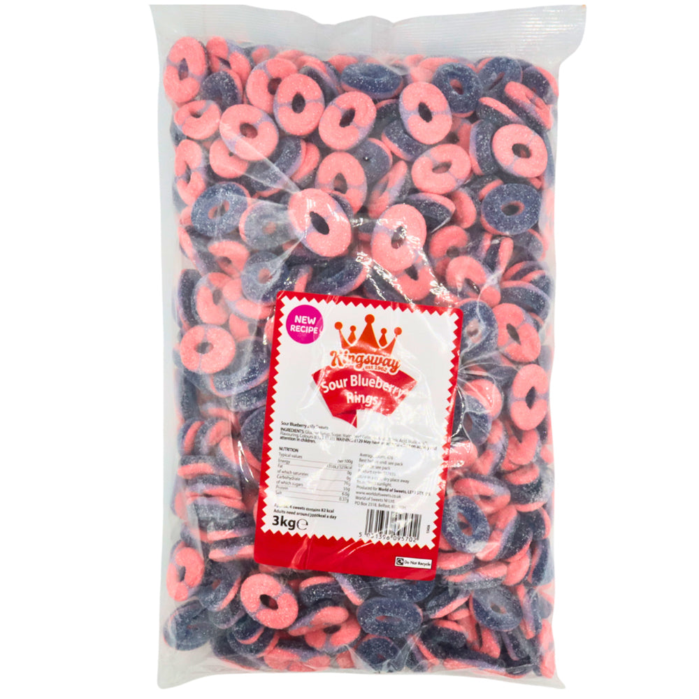 Kingsway Sour Blueberry Rings 3kg Bag