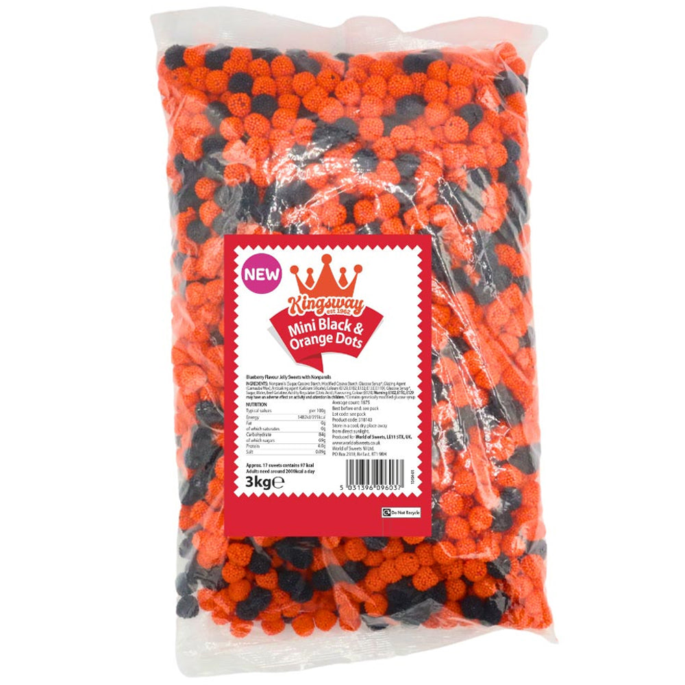 Kingsway Mini Black & Orange Dots Bag 3kg
