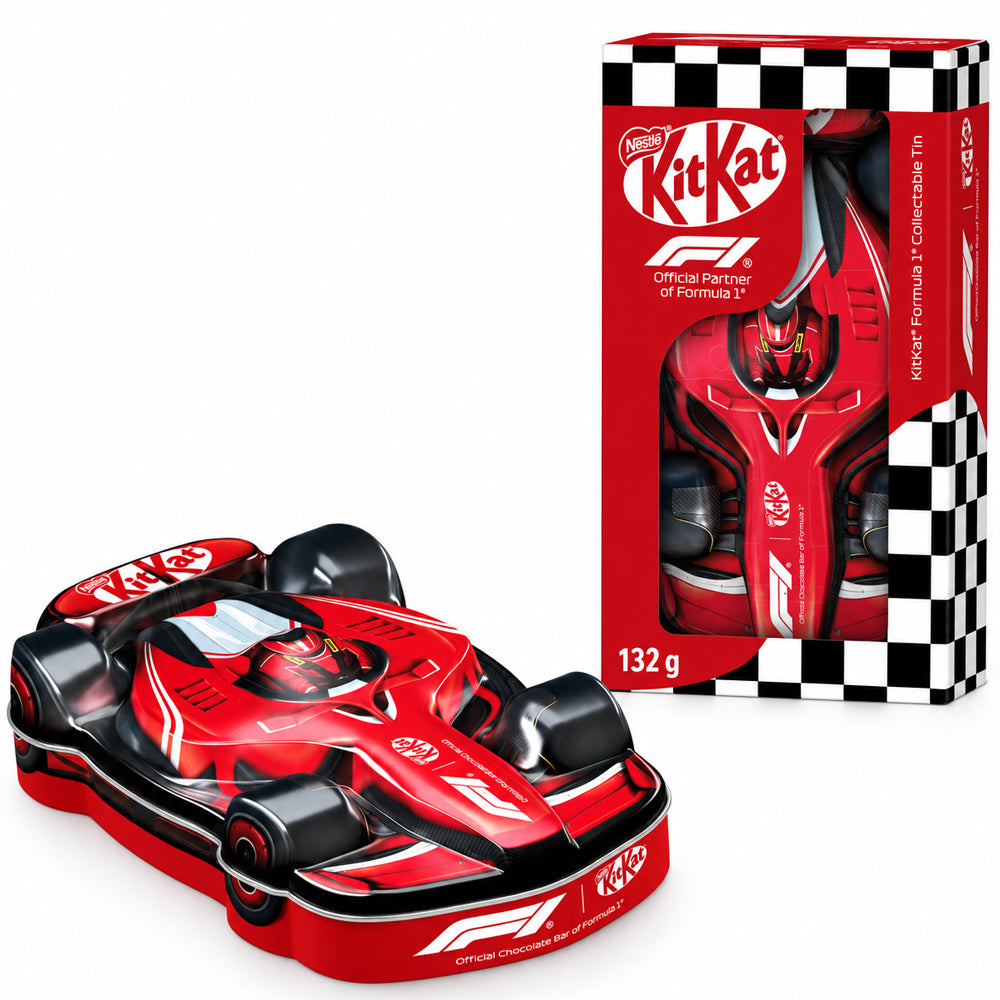 KitKat F1 Milk Chocolate Collectable Tin Car 132g