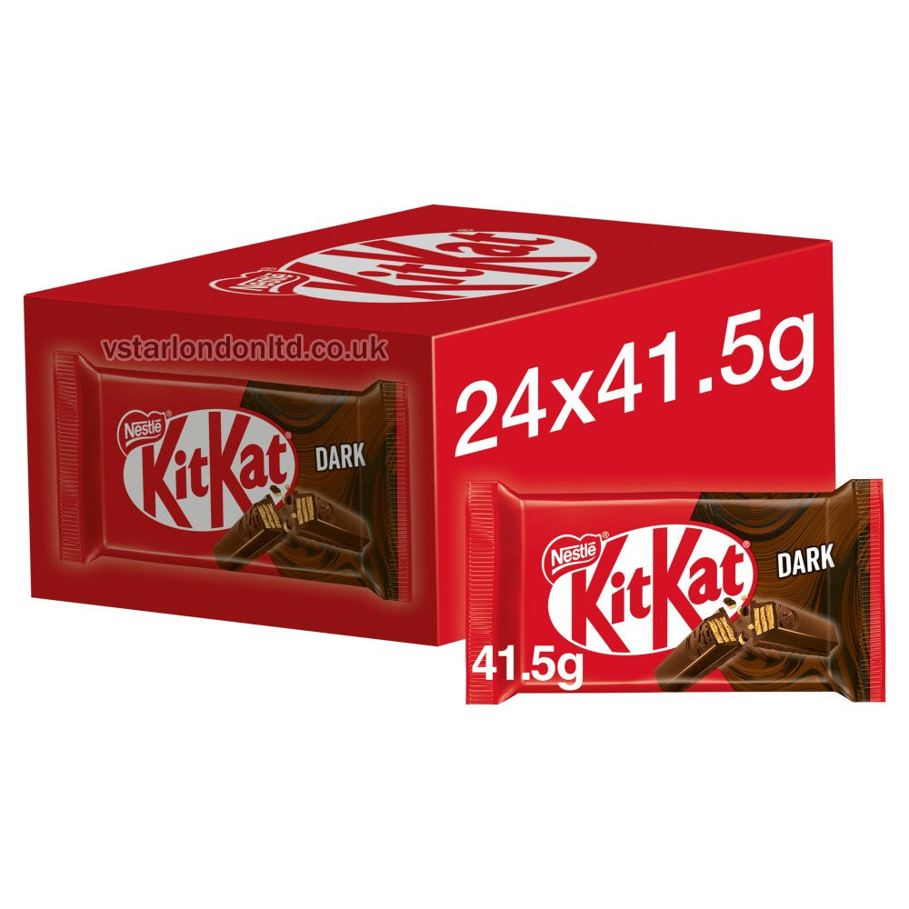 KitKat 4 Finger Dark Chocolate Bar 41.5g(Pack of 12 & 24)