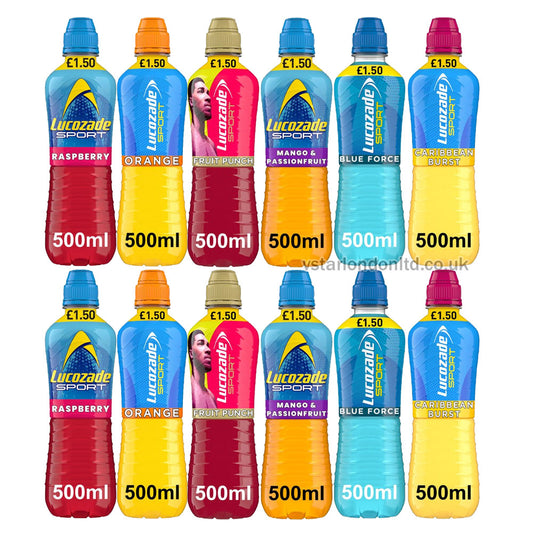 Lucozade Sport Drink 12 x 500ml – Various Flavours (PMP)