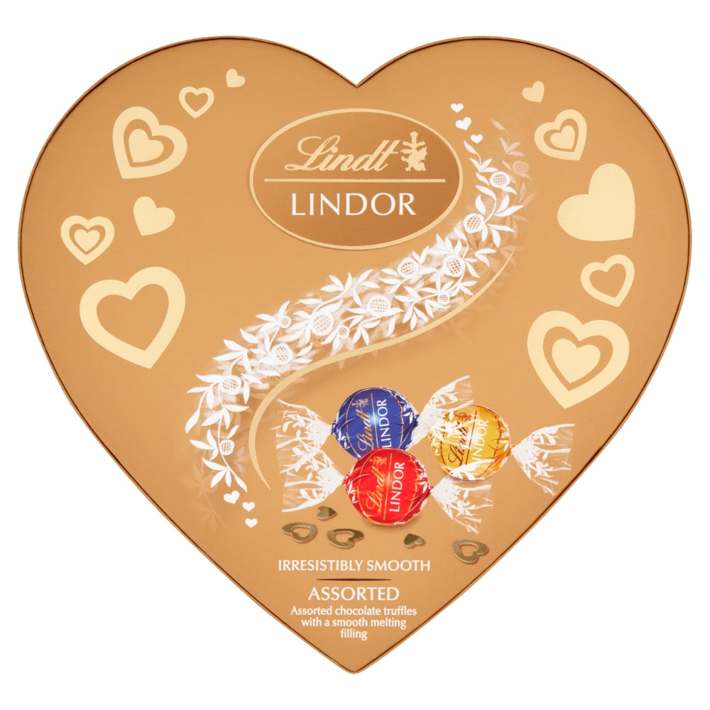 Lindt Lindor Assorted Chocolate Truffles Box 200g – Milk, White & Dark