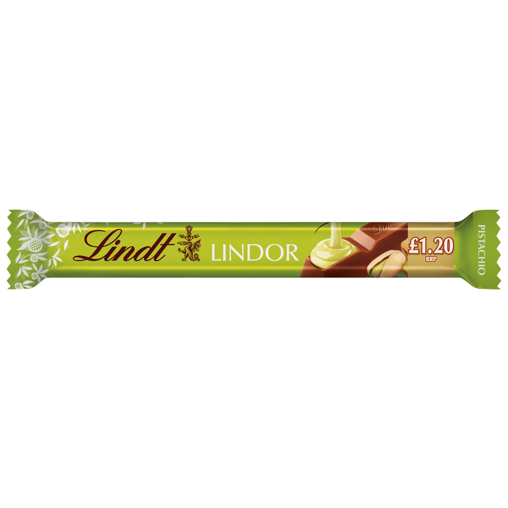 Lindt Lindor Pistachio Treat Bar 38g (24 Bars, £1.20 PMP)