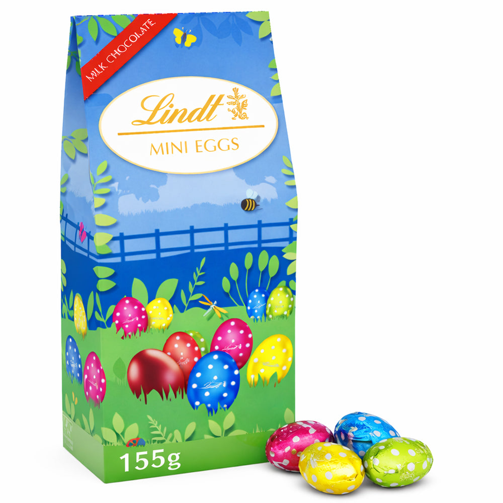 Lindt Solid Mini Easter Eggs Milk Chocolate Canister 155g