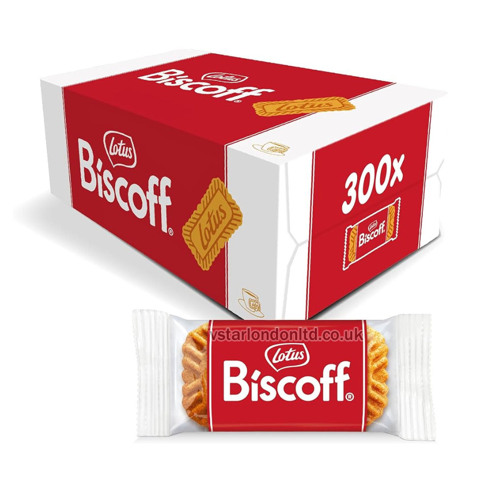 Lotus Biscoff Biscuits – 300 x 6.25g Caramelised Packs