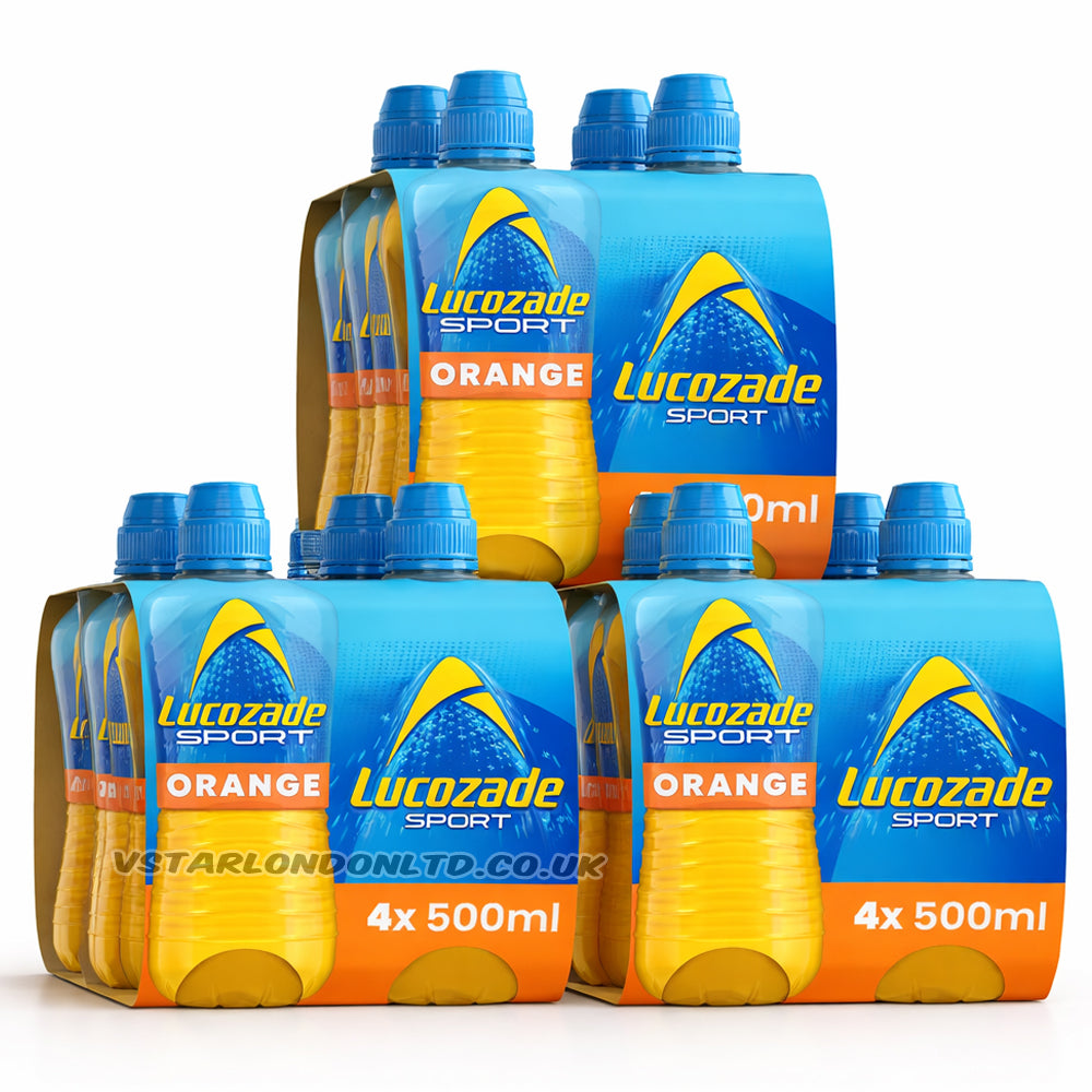 Lucozade Sport Orange 500ml 4 Pack (Case of 6) – 24 Bottles