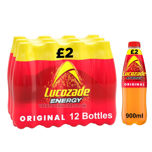 Lucozade Energy Drink, 12 x 900ml PMP – Assorted Flavours