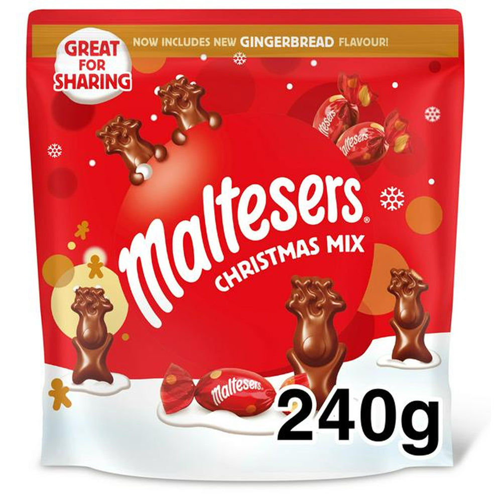 Maltesers Milk Chocolate & Gingerbread Christmas Pouch 240g