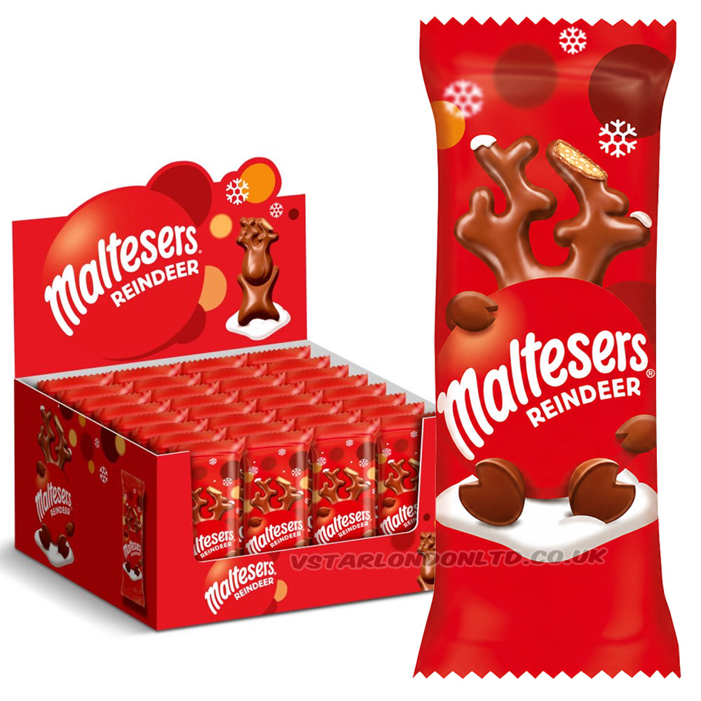 Maltesers Christmas Reindeer Milk Chocolate Bar 29g (16 & 32 Bars)