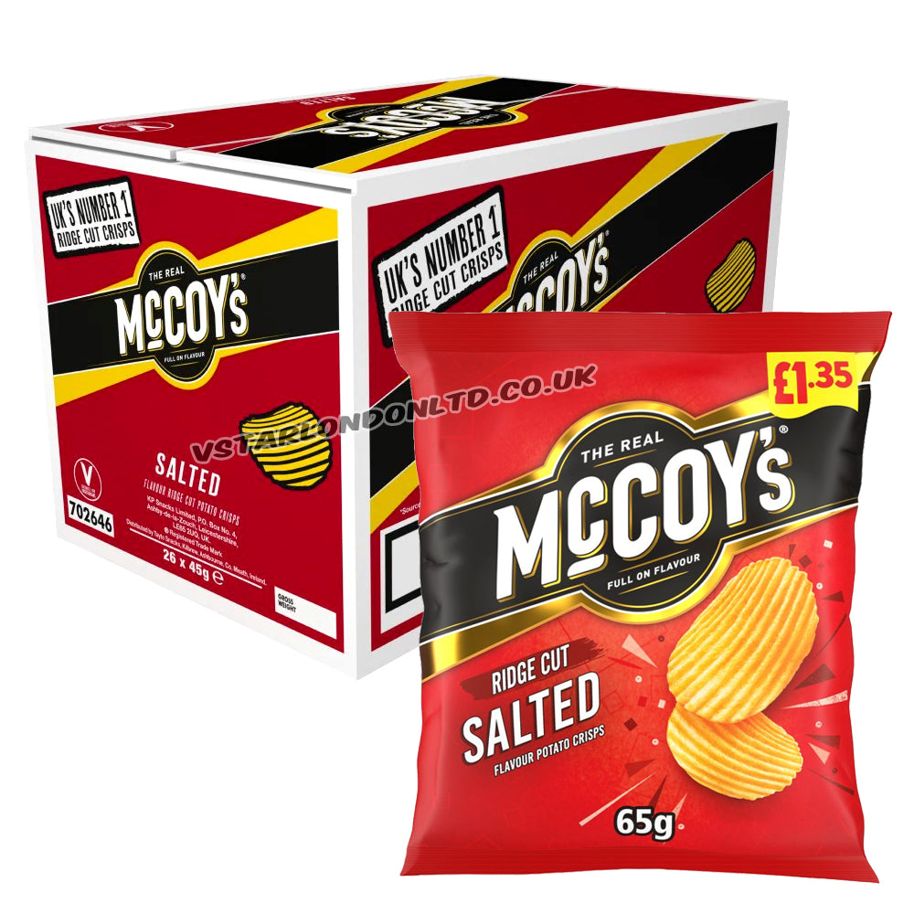 McCoy’s Salted Crisps 65g PMP (10 & 20 Bags)