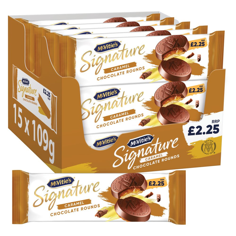 McVitie's Signature Caramel Chocolate Rounds 15 x 109g PMP