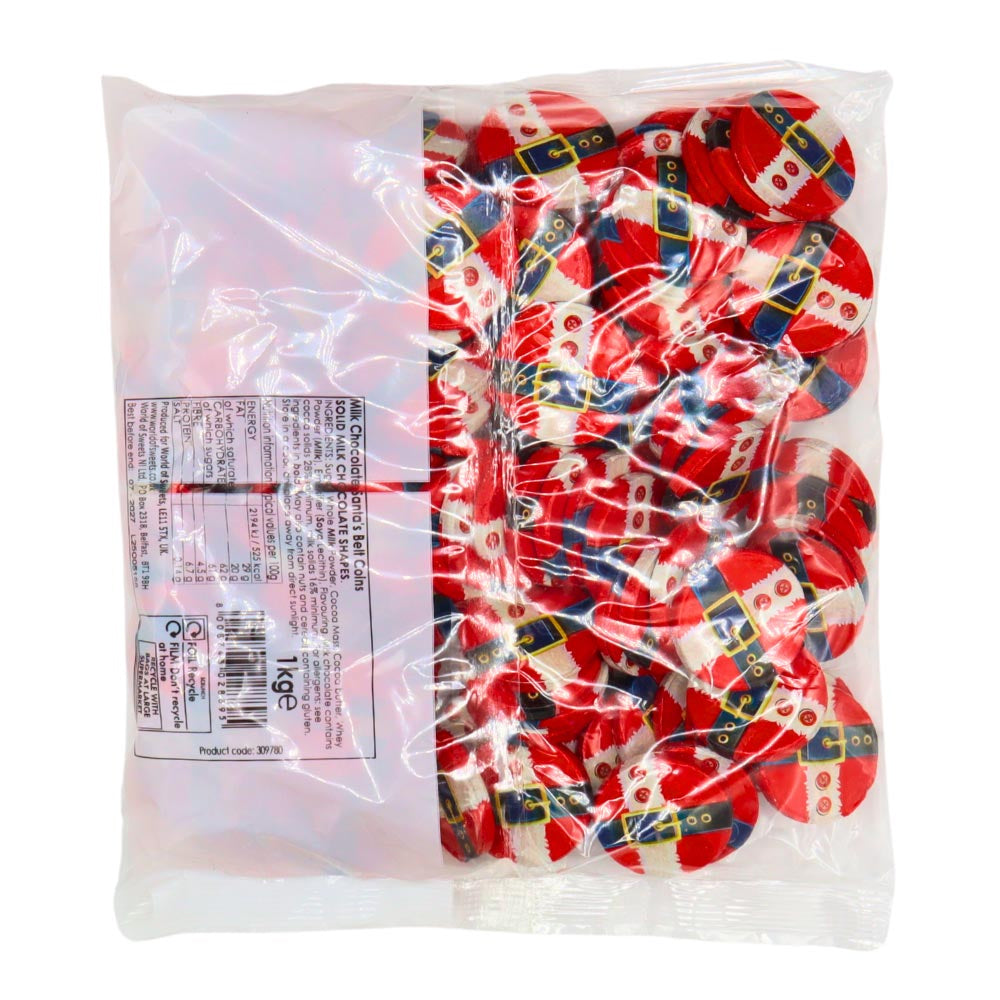 Milk Chocolate Santa’s Belt Coins Bag 1kg