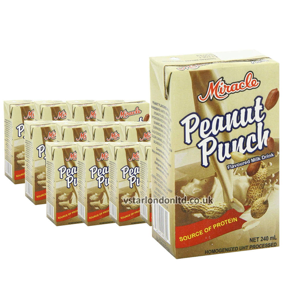 Miracle Peanut Punch Flavoured Milk Drink 240ml (12 & 24 Packs)