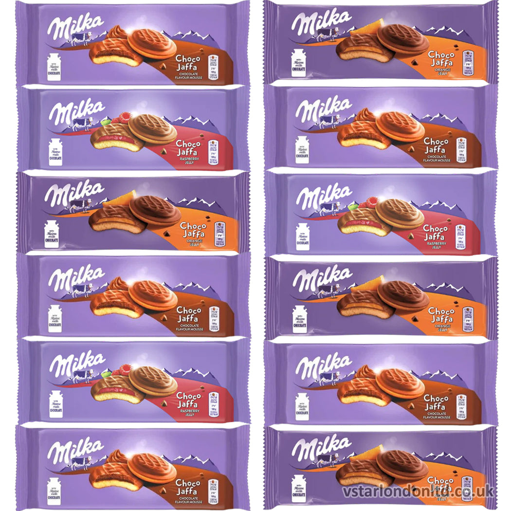 Milka Jaffa – Chocolate, Orange & Raspberry Jelly Biscuits