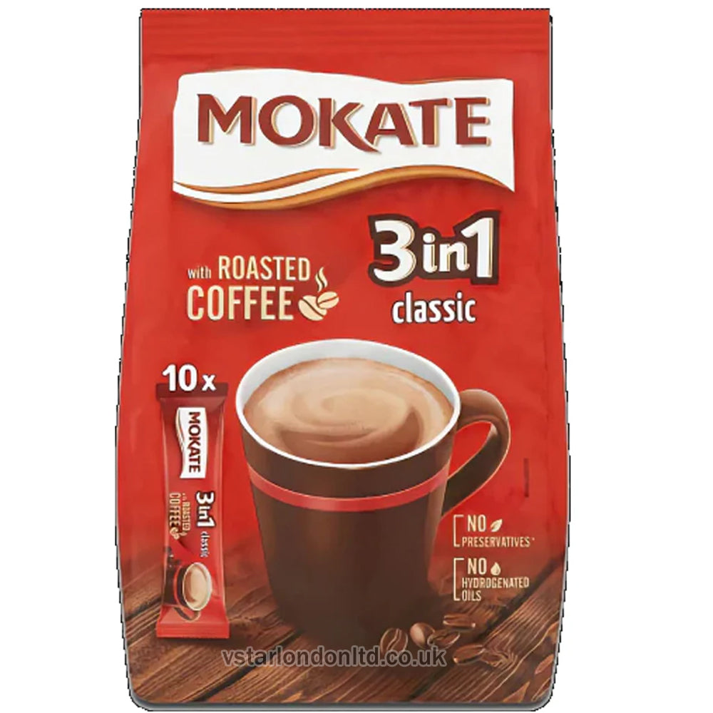 Mokate Instant Coffee 3 in 1 (Latte, Classic, Caramel, Milky) Each 10 Sachets