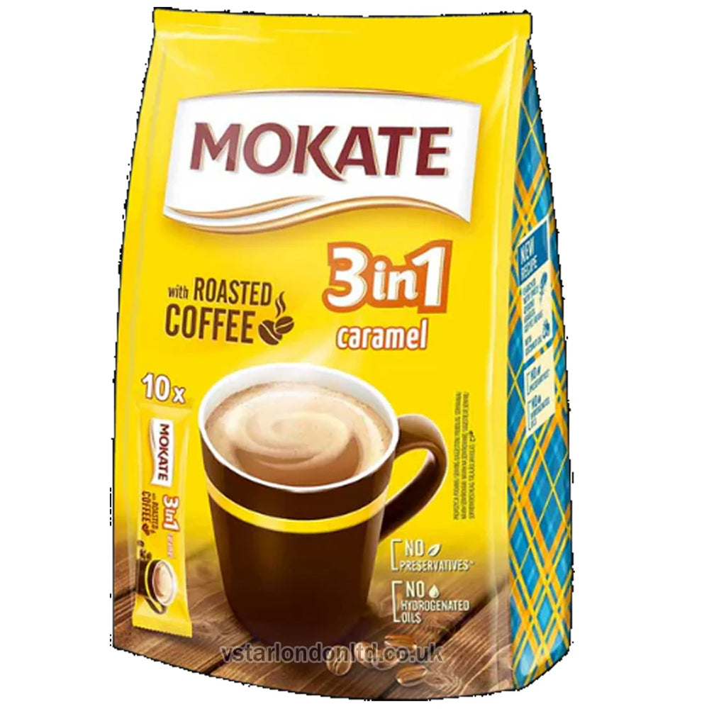 Mokate Instant Coffee 3 in 1 (Latte, Classic, Caramel, Milky) Each 10 Sachets