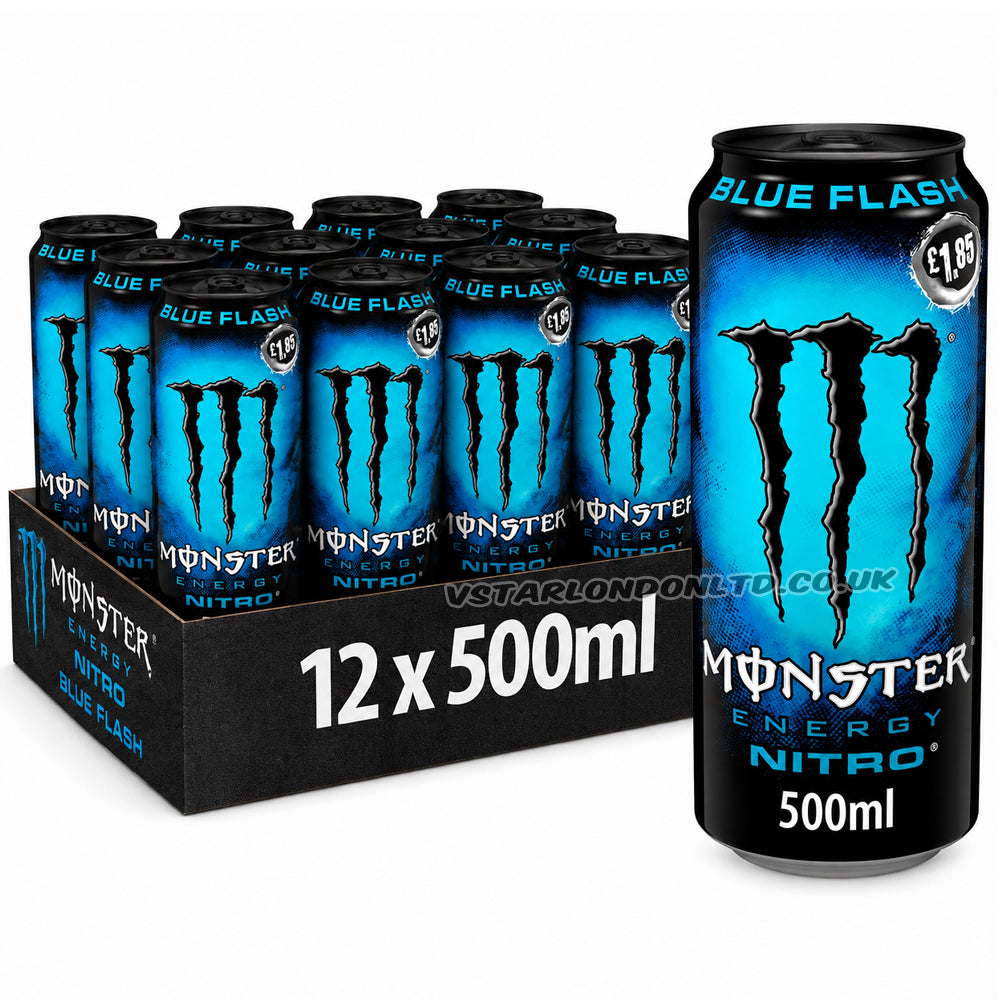 Monster Energy Nitro Blue Flash PMP 500ml (6 & 12 Cans)