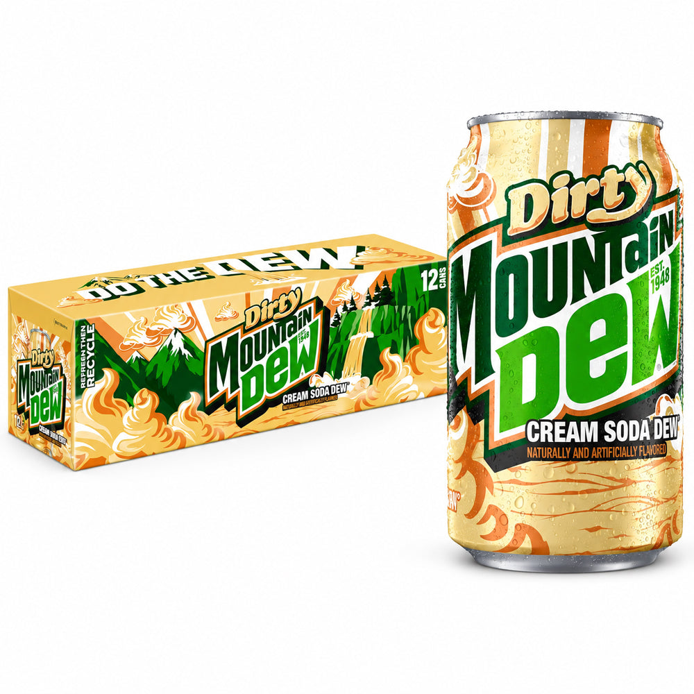 Mountain Dew Dirty Cream Soda Dew Soft Drink 12 x 355ml Cans