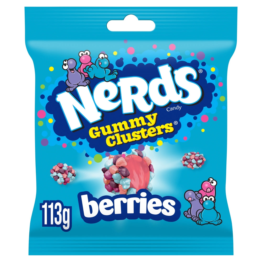 Nerds Gummy Clusters Berries Fruit Flavour Candy Bag 113g (Box of 10)