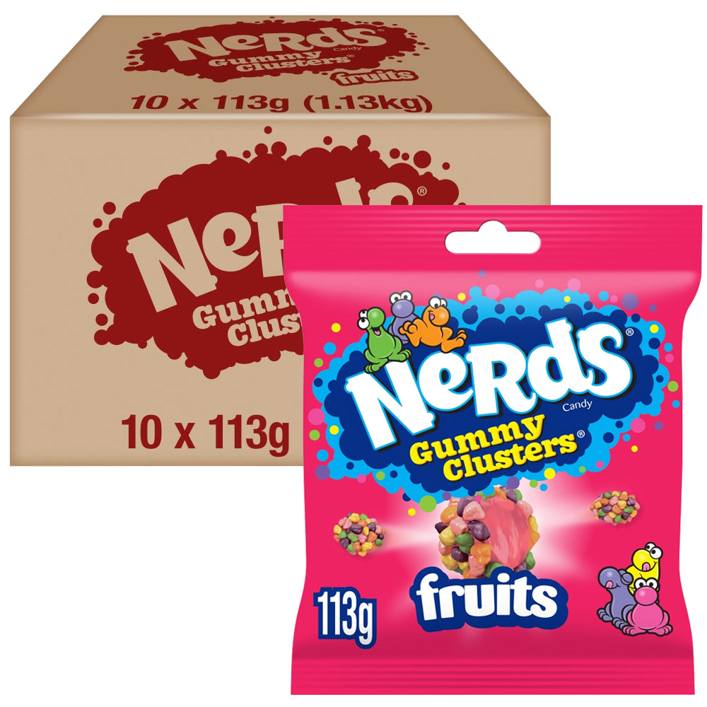 Nerds Gummy Clusters Fruit Flavour Bag 113g (Box of 10)