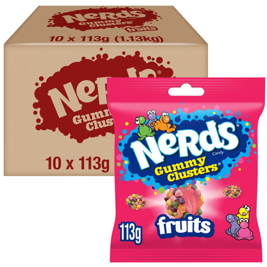 Nerds Gummy Clusters Fruit Flavour Bag 113g (Box of 10)