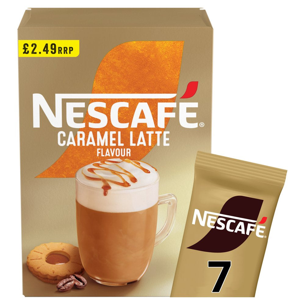 Nescafé Caramel Latte Instant Coffee 7 x 17g Sachets (Box of 6) PMP