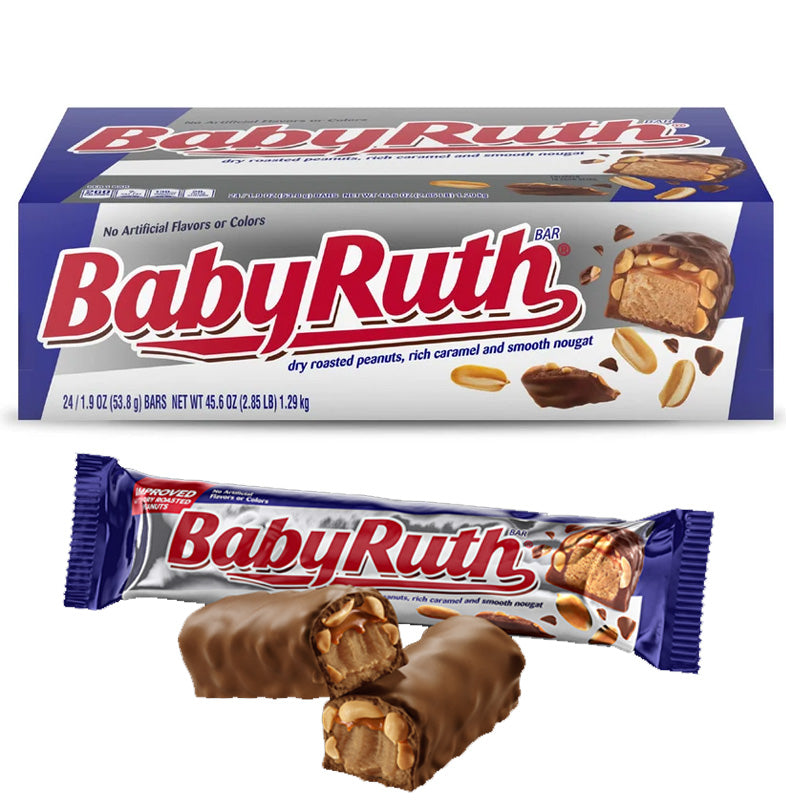 Nestle Baby Ruth Bars 59.5g – 12 & 24 Bars | American Chocolate Bar
