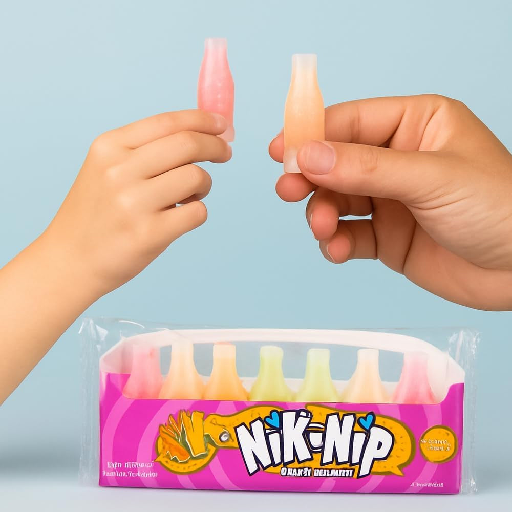 Nik L Nip Original Wax Bottles – Fruity Candy Drinks 4 x Packs