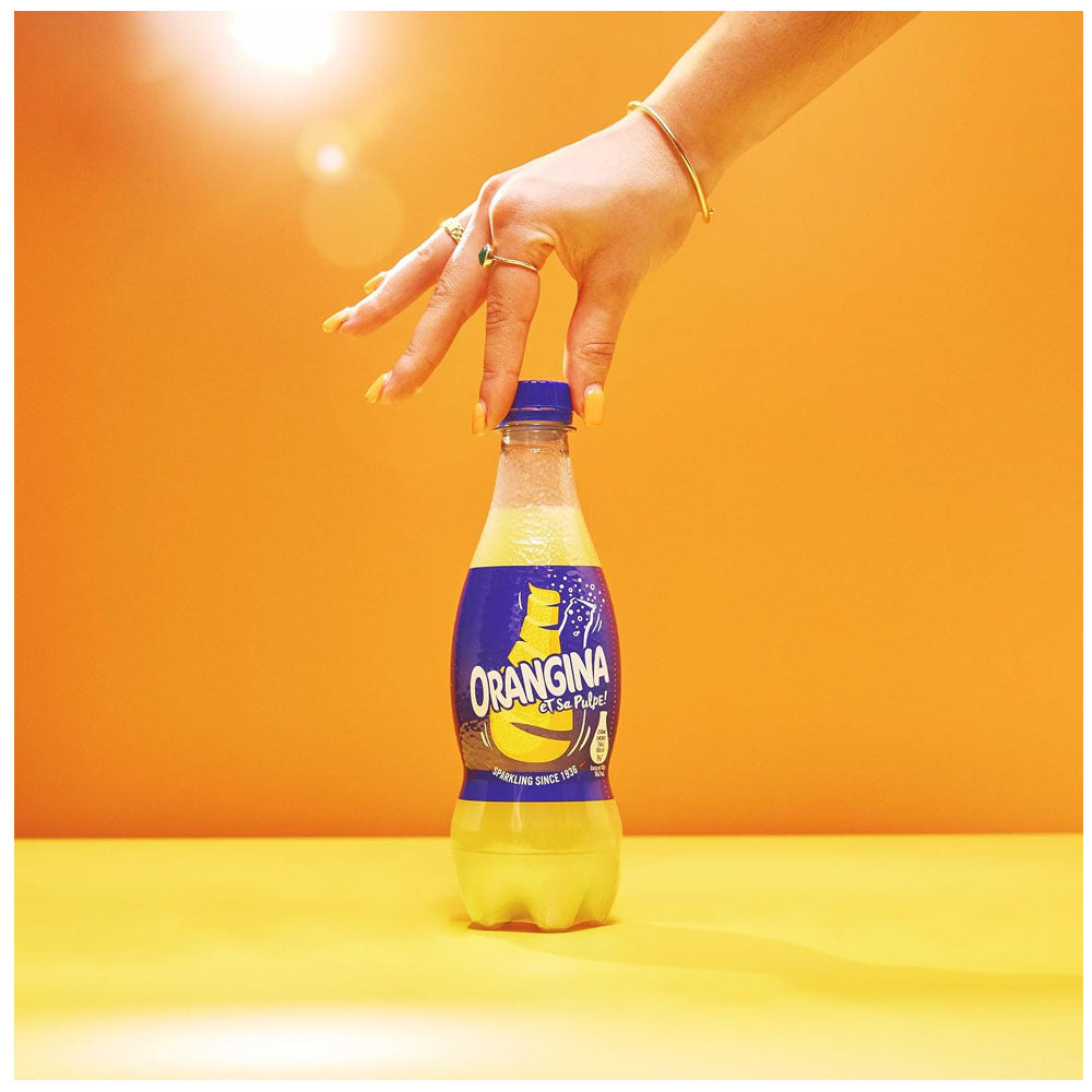 Orangina Sparkling Orange Fruit Drink 420ml - Pack of 12 | Refreshing Citrus Soda