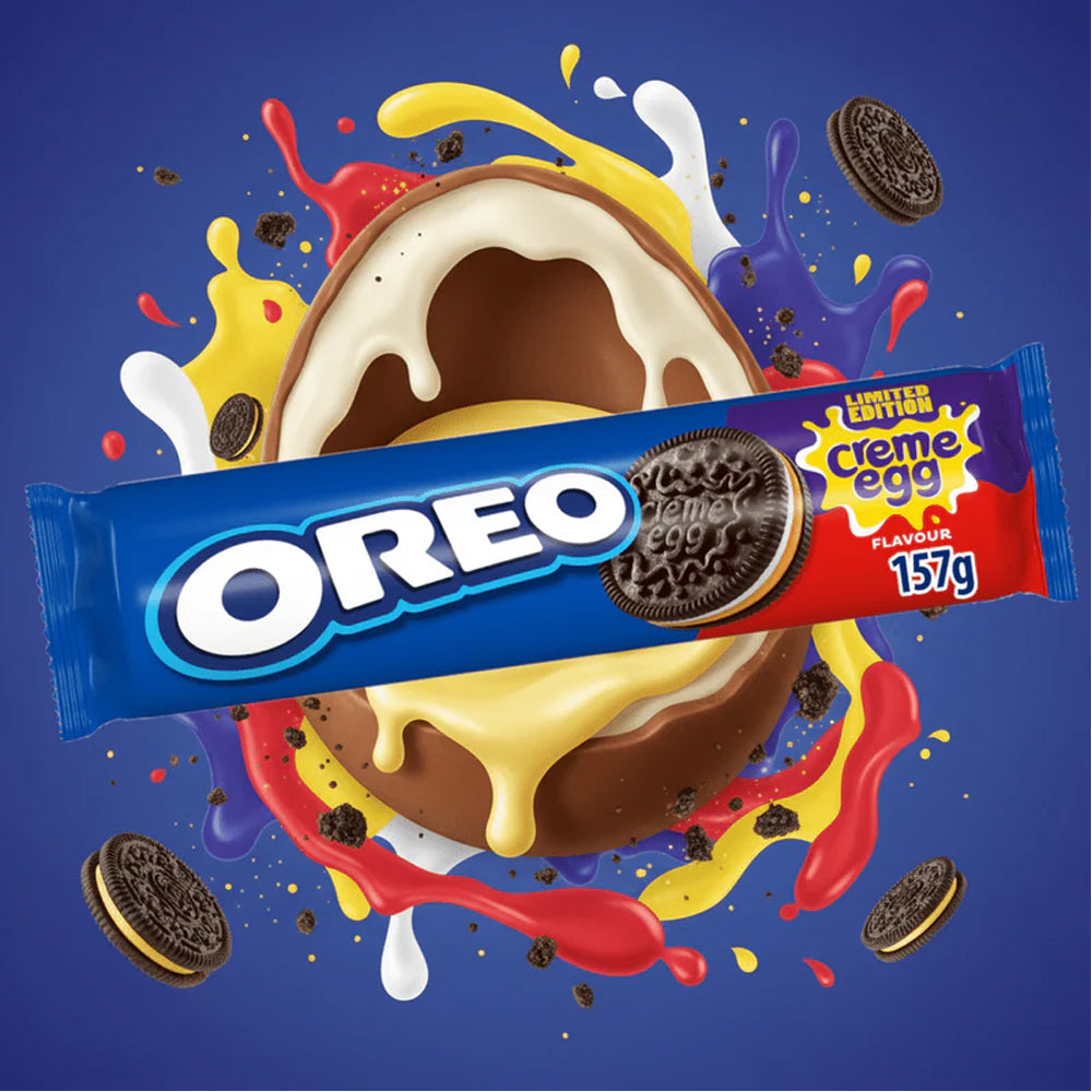 Oreo Creme Egg Flavour Biscuits 157g – Limited Edition (8 & 16 Pack)